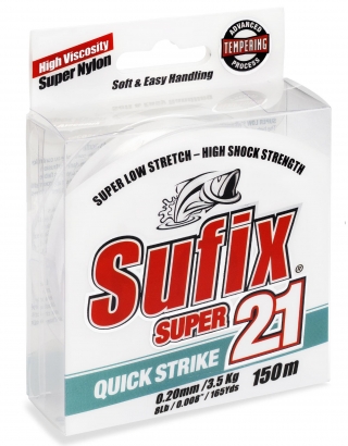Sufix Super 21 Quick Strike Clear in der Gruppe Schnüre / Monofile Schnüre bei Sportfiskeprylar.se (00000610CLEA0020r)
