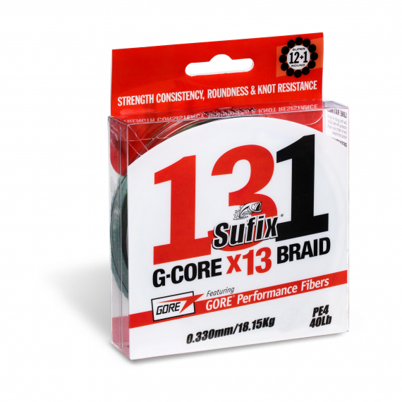 Sufix 131 G-Core Braid 150m Grün in der Gruppe Schnüre / Geflochtene Schnüre bei Sportfiskeprylar.se (00000656GREE0128r)