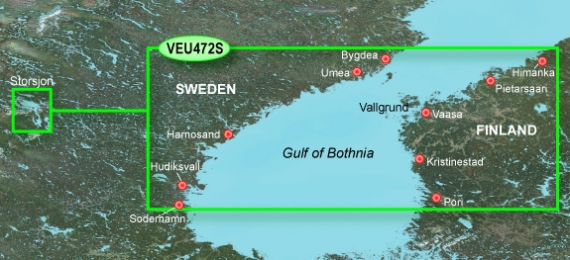 Garmin Bluechart G3 Vision 472S Söderhamn- Umeå in der Gruppe Technik & Boot / Seekarten bei Sportfiskeprylar.se (010-C0816-00)
