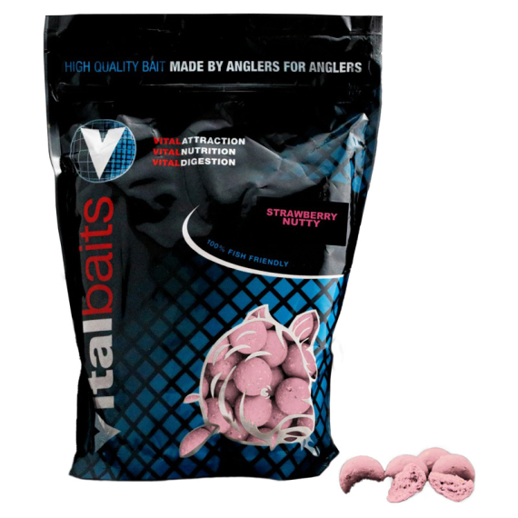 Vital Baits Boilies Strawberry Nutty 5 kg in der Gruppe Köder / Boilies, Baits & Groundbait / Boilies bei Sportfiskeprylar.se (02-0113r)