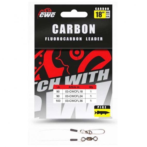 CWC Carbon Vorfach, 24\'\' 90lb / 0,90mm - Stay-Lok #4,5 in der Gruppe Haken & Zubehör / Vorfächer & Vorfachmaterial bei Sportfiskeprylar.se (03-CWCFL24)