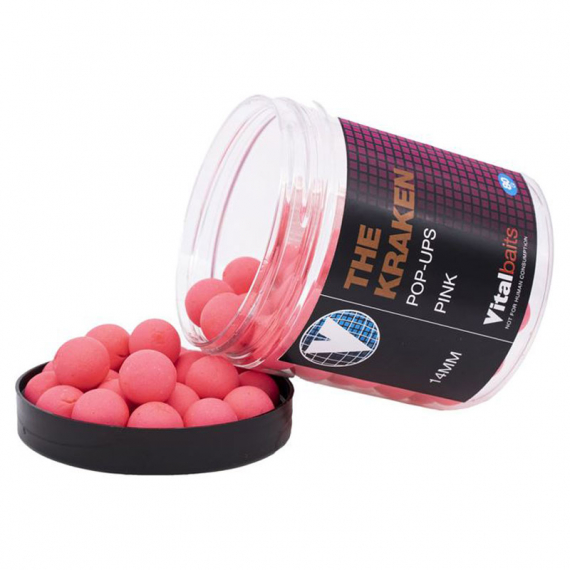 Vital Baits Pop-ups The Kraken Pink 80g in der Gruppe Köder / Boilies, Baits & Groundbait / Popups & Wafters bei Sportfiskeprylar.se (04-0023r)