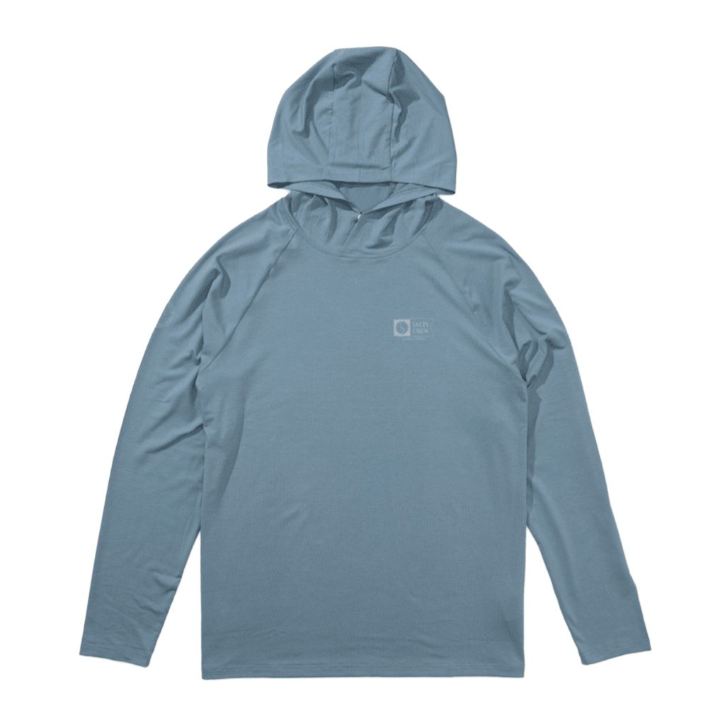 Salty Crew Mariner Hood Tech Tee Pilot Blue in der Gruppe Kleidung & Schuhe / Kleidung / Pullover / Langärmlige T-Shirts bei Sportfiskeprylar.se (0804046543862r)
