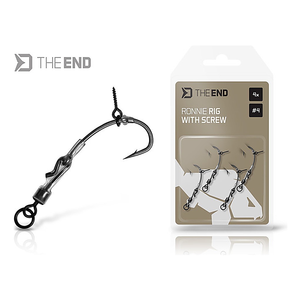 Delphin The End Ronnie Rig with Bait Screw 4-pack in der Gruppe Haken & Zubehör / Vorgefertigte Rigs bei Sportfiskeprylar.se (101005681r)