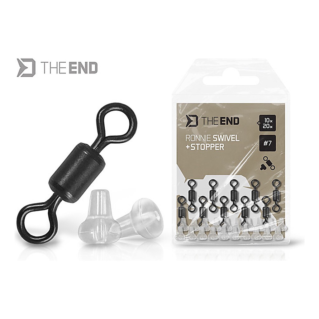 Delphin Ronnie Swivel + Stopper Set - 10+20-pack in der Gruppe Haken & Zubehör / Rig Zubehör / Andere Rig-Zubehör bei Sportfiskeprylar.se (101005858r)
