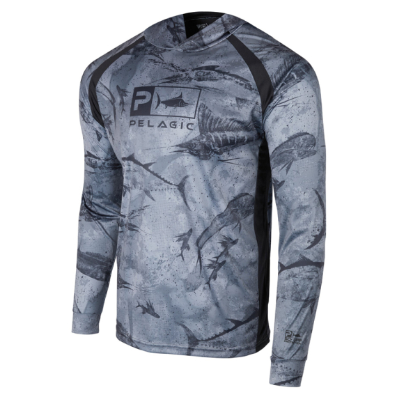 Pelagic Vaportek Hooded - Open Seas Black in der Gruppe Kleidung & Schuhe / Kleidung / Pullover / Hoodies bei Sportfiskeprylar.se (1015223007-BLKr)