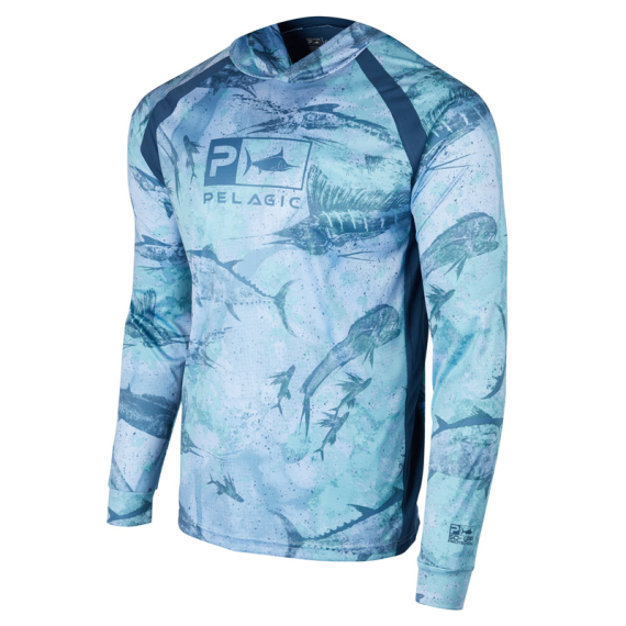 Pelagic Vaportek Hooded - Open Seas Blue in der Gruppe Kleidung & Schuhe / Kleidung / Pullover / Hoodies bei Sportfiskeprylar.se (1015223007-BLUr)