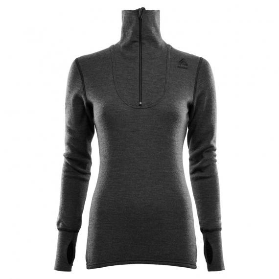 Aclima DoubleWool Polo Shirt Zip Woman Marengo/Jet Black in der Gruppe Kleidung & Schuhe / Kleidung / Schichten & Unterwäsche / Baselayer-Oberteile bei Sportfiskeprylar.se (105199r)
