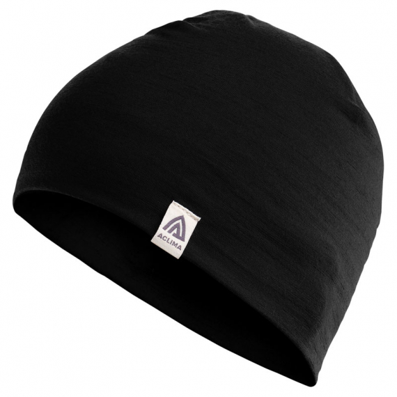 Aclima LightWool Relaxed Beanie Jet Black Onesize in der Gruppe Kleidung & Schuhe / Kappen & Kopfbedeckungen / Mützen bei Sportfiskeprylar.se (107282)