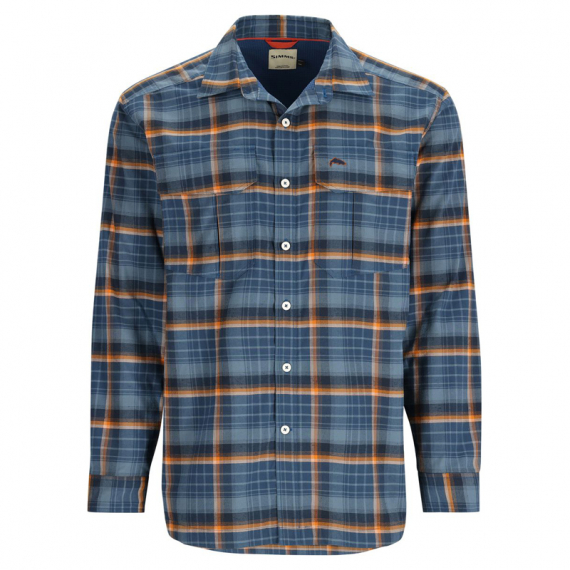 Simms ColdWeather Shirt Neptune/Sun Glow Ombre Plaid in der Gruppe Neuigkeiten bei Sportfiskeprylar.se (10777-1128-30r)