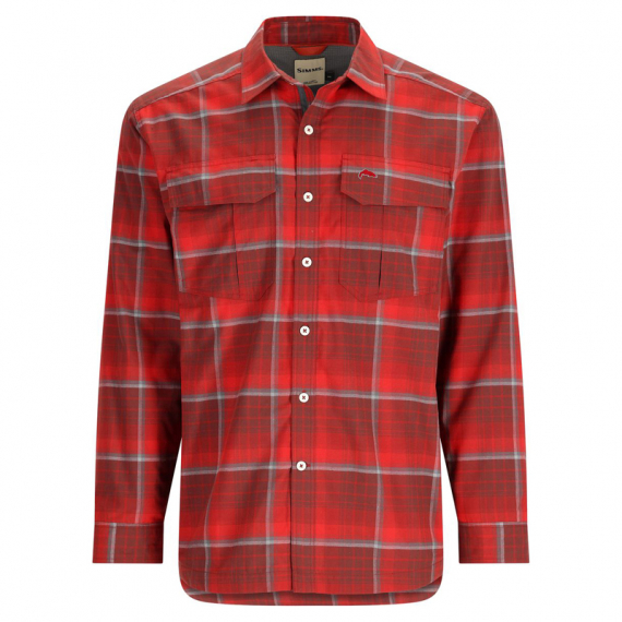 Simms ColdWeather Shirt Cutty Red Asym Ombre Plaid in der Gruppe Kleidung & Schuhe / Kleidung / Hemden bei Sportfiskeprylar.se (10777-2095-30r)