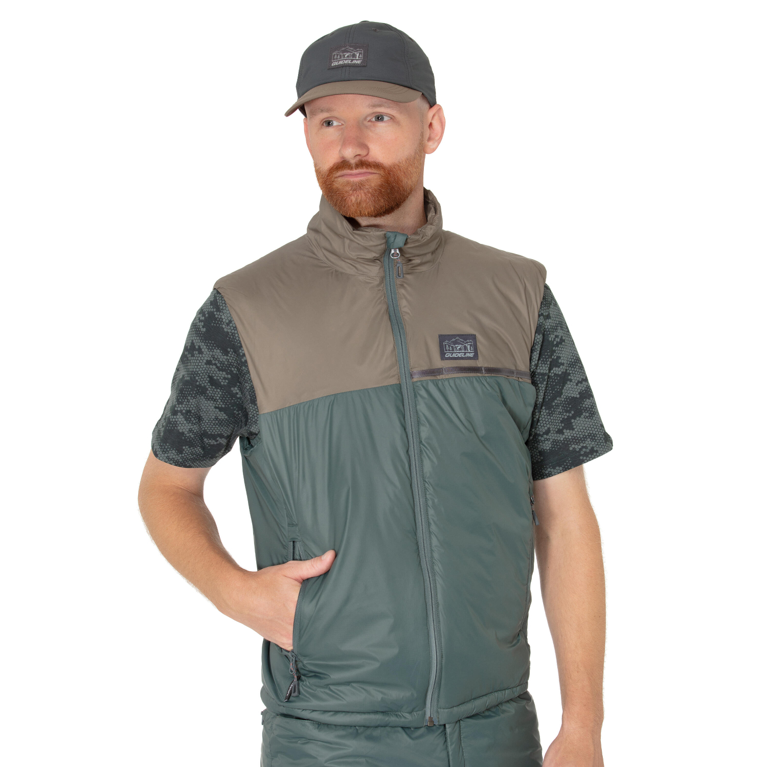 Guideline Loft Vest Walnut/Algae Green in der Gruppe Kleidung & Schuhe / Kleidung / Westen bei Sportfiskeprylar.se (107891r)