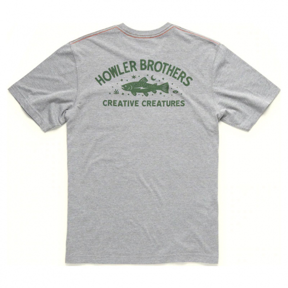 Howler T-Shirt Pocket Creative Creatures Trout Heather Grey in der Gruppe Kleidung & Schuhe / Kleidung / T-shirts bei Sportfiskeprylar.se (111022S-HEA-Mr)