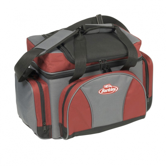 Berkley Ködertasche inkl. 4 Boxen, grau/burgund in der Gruppe Verwahrung / Angeltaschen / Ködertaschen & Angelkoffer bei Sportfiskeprylar.se (1110662)