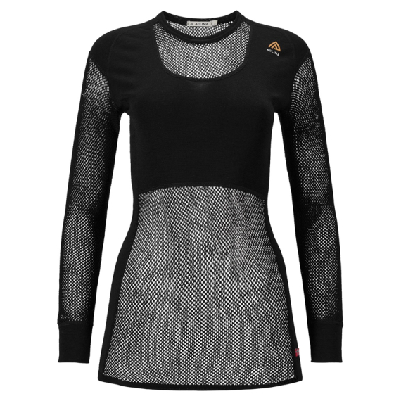 Aclima WoolNet Original Crewneck W\'s Jet Black in der Gruppe Kleidung & Schuhe / Kleidung / Schichten & Unterwäsche / Baselayer-Oberteile bei Sportfiskeprylar.se (111121001-03r)