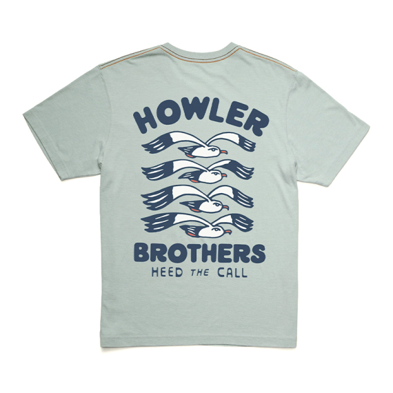 Howler Bro\'s Cotton T-Shirt Flocka Seagulls Puritan Grey in der Gruppe Kleidung & Schuhe / Kleidung / T-shirts bei Sportfiskeprylar.se (111325F-FLO-Sr)