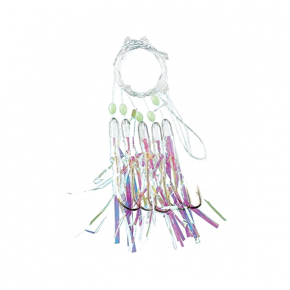 Fladen Tinsel 5 Haken, Gr. 3/0 in der Gruppe Köder / Köder für das Meeresangeln / Hackle & Meeresangeln Rigs bei Sportfiskeprylar.se (1202-3-0)