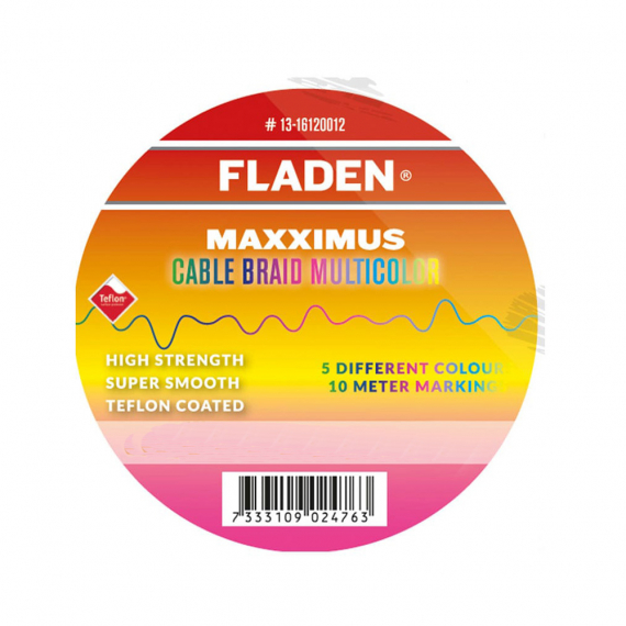Fladen Maxximus Cable Braid Multicolor 300m in der Gruppe Schnüre / Geflochtene Schnüre bei Sportfiskeprylar.se (13-1630018r)