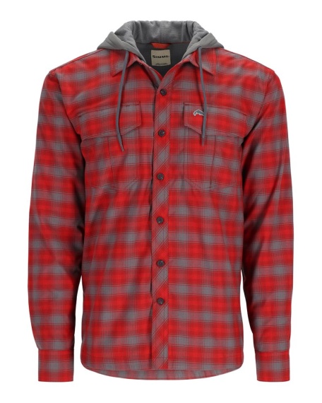 Simms Coldweather Hoody Auburn Red MC Plaid in der Gruppe Kleidung & Schuhe / Kleidung / Hemden bei Sportfiskeprylar.se (13069-1170-20r)