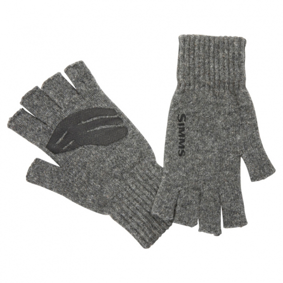 Simms Wool ½ Finger Glove Steel - S/M in der Gruppe Kleidung & Schuhe / Kleidung / Handschuhe bei Sportfiskeprylar.se (13234-030-2030)