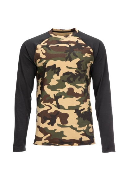 Simms Lightweight Baselayer Top CX Woodland Camo in der Gruppe Kleidung & Schuhe / Kleidung / Schichten & Unterwäsche / Baselayer-Oberteile bei Sportfiskeprylar.se (13309-569-20r)