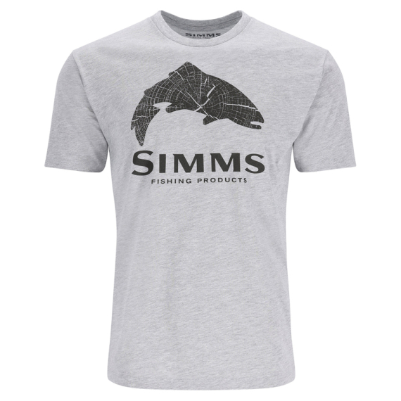 Simms Wood Trout Fill T-Shirt Grey Heather in der Gruppe Kleidung & Schuhe / Kleidung / T-shirts bei Sportfiskeprylar.se (13437-067-20r)