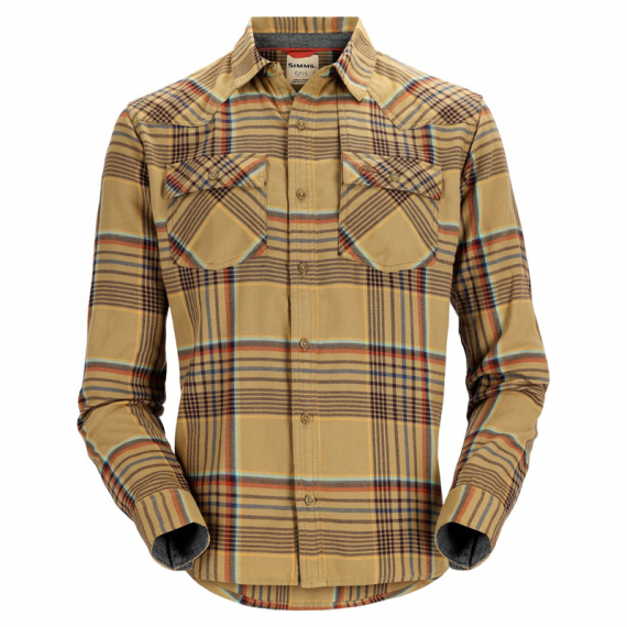 Simms Santee Flannel Camel/Navy/Clay Neo Plaid in der Gruppe Kleidung & Schuhe / Kleidung / Hemden bei Sportfiskeprylar.se (13559-1006-30r)