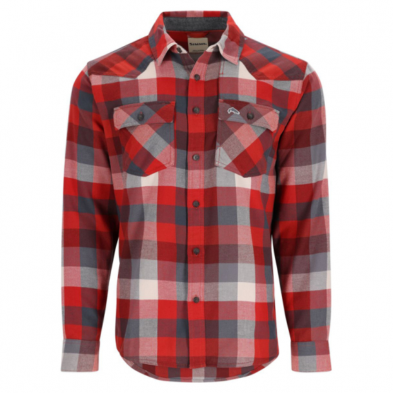 Simms Santee Flannel Shirt Auburn Red/Slate Buffalo Check in der Gruppe Kleidung & Schuhe / Kleidung / Hemden bei Sportfiskeprylar.se (13559-2094-30r)