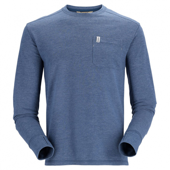 Simms Henry\'s Fork Crew Navy Heather in der Gruppe Kleidung & Schuhe / Kleidung / Pullover / Langärmlige T-Shirts bei Sportfiskeprylar.se (13577-414-40r)