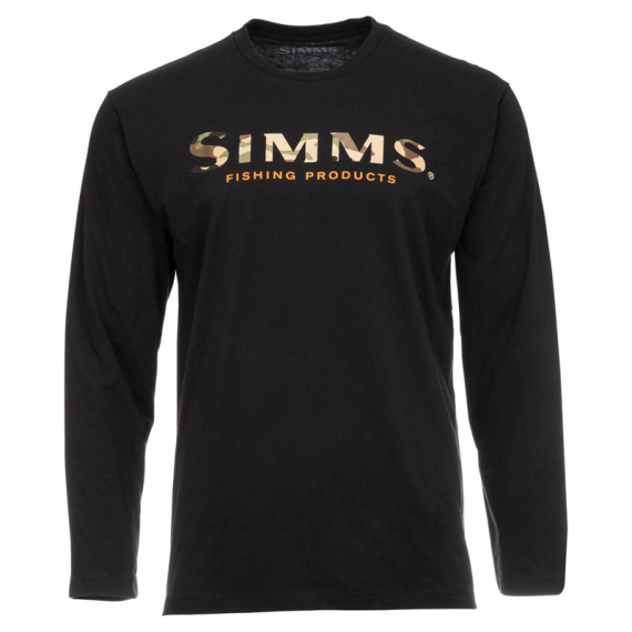 Simms Logo Shirt LS Black in der Gruppe Kleidung & Schuhe / Kleidung / Pullover / Langärmlige T-Shirts bei Sportfiskeprylar.se (13626-001-30r)
