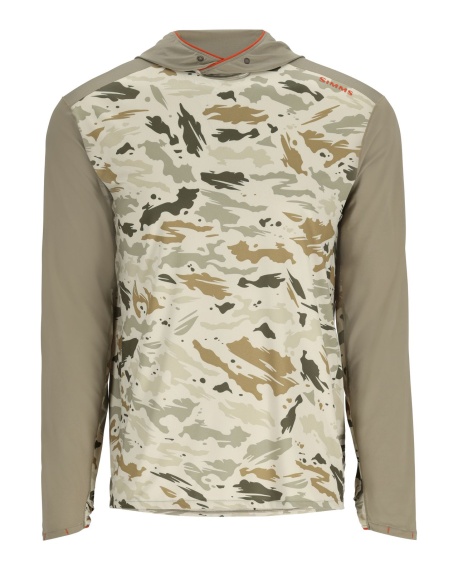 Simms Bugstopper Solarflex Hoody Ghost Camo Stone/Stone in der Gruppe Kleidung & Schuhe / Kleidung / Pullover bei Sportfiskeprylar.se (13682-3004-20EUr)