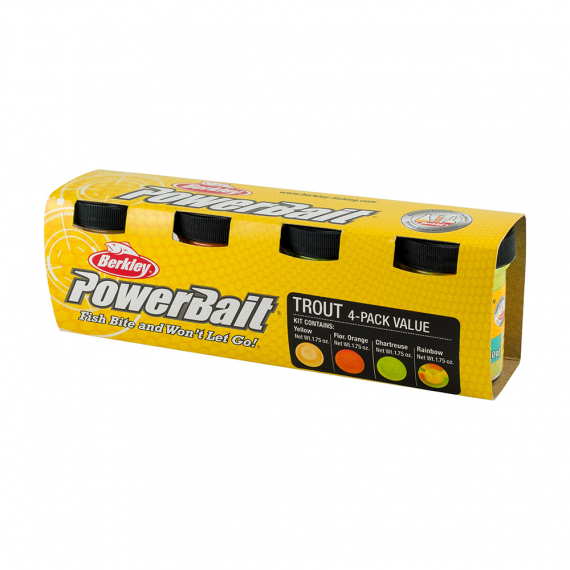 PowerBait Trout Bait Assortment 4-pack in der Gruppe Köder / Boilies, Baits & Groundbait / Paste & Teig bei Sportfiskeprylar.se (1379579)