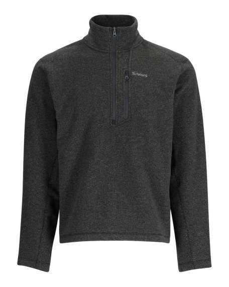 Simms Rivershed Quarter Zip Black Heather in der Gruppe Kleidung & Schuhe / Kleidung / Pullover / Sweatshirts bei Sportfiskeprylar.se (13851-010-20r)