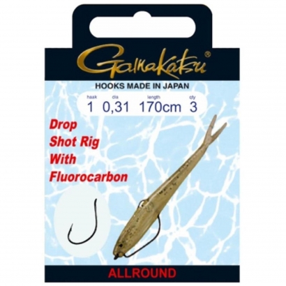 Gamakatsu BKD Drop Shot Rig W39 170cm (3-Pack) in der Gruppe Haken & Zubehör / Haken / Dropshot Haken bei Sportfiskeprylar.se (140303004r)