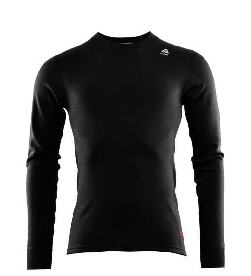 Aclima Warmwool Crewneck Jet Black in der Gruppe Kleidung & Schuhe / Kleidung / Schichten & Unterwäsche / Baselayer-Oberteile bei Sportfiskeprylar.se (141002001-05r)