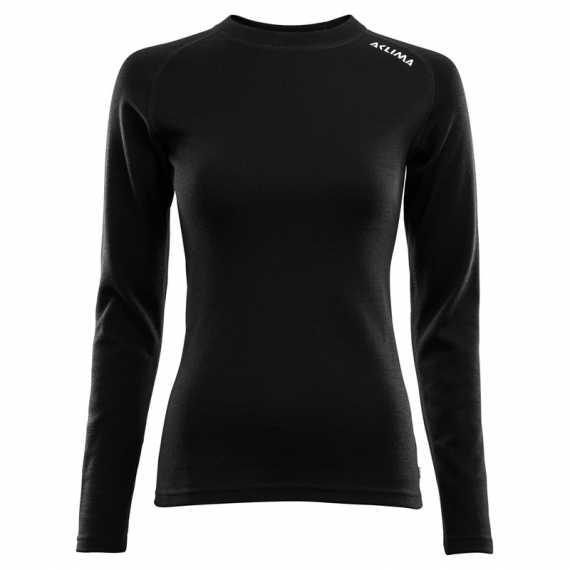 Aclima WarmWool Crew Neck Shirt Woman, Jet Black in der Gruppe Kleidung & Schuhe / Kleidung / Schichten & Unterwäsche bei Sportfiskeprylar.se (141101001-03r)