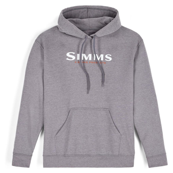 Simms Logo Hoody Grey Heather in der Gruppe Kleidung & Schuhe / Kleidung / Pullover / Hoodies bei Sportfiskeprylar.se (14143-067-20r)