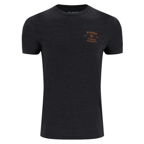 Simms Stacked Bass T-Shirt Charcoal Heather in der Gruppe Kleidung & Schuhe / Kleidung / T-shirts bei Sportfiskeprylar.se (14206-086-20r)