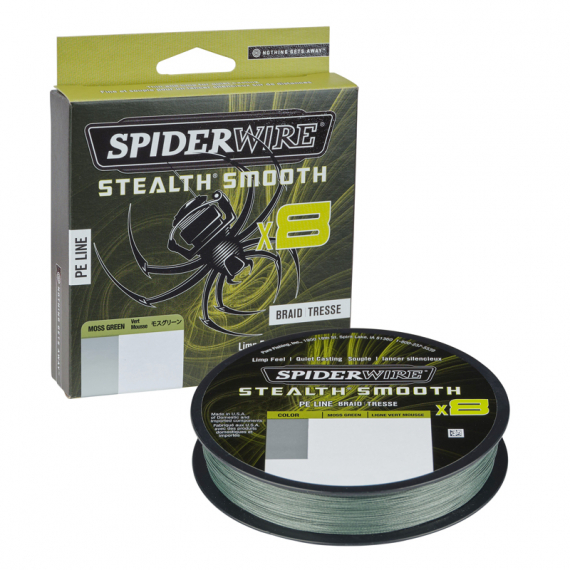 SpiderWire Stealth Smooth braid 8 0.13mm 150m M-green in der Gruppe Schnüre / Geflochtene Schnüre bei Sportfiskeprylar.se (1515225)