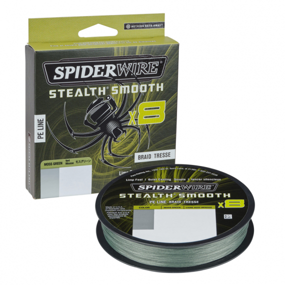 SpiderWire Stealth Smooth Braid 8 Moss Green 150m in der Gruppe Schnüre / Geflochtene Schnüre bei Sportfiskeprylar.se (1422073r)