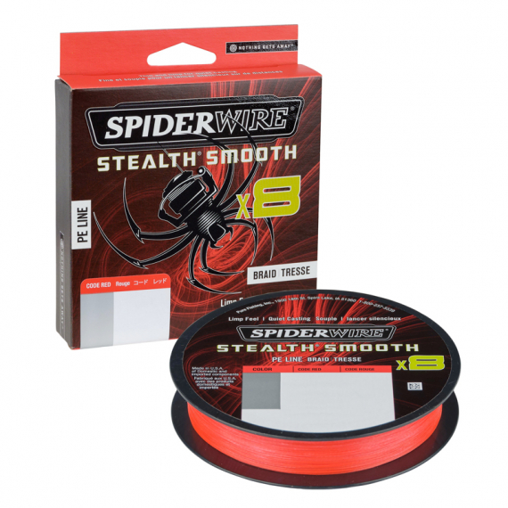 SpiderWire Stealth Smooth braid 8 150m Red in der Gruppe Schnüre / Geflochtene Schnüre bei Sportfiskeprylar.se (1422122r)