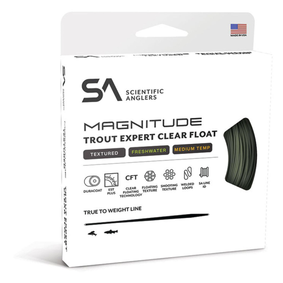 SA Magnitude Trout Expert Sage Green/Clear in der Gruppe Schnüre / Fliegenschnüre / Einhand bei Sportfiskeprylar.se (145336r)