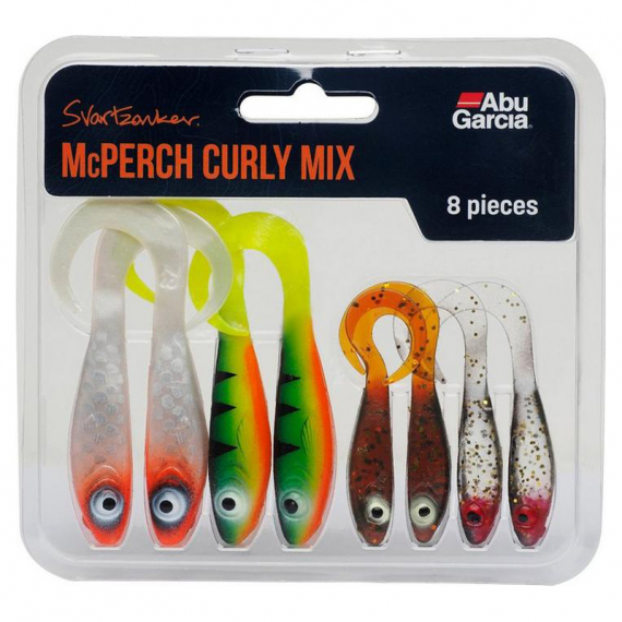 Abu Garcia McPerch Curly Mix (8stk.) in der Gruppe Köder / Gummiköder / Barsch Gummifische & Zander Gummifische bei Sportfiskeprylar.se (1550272)