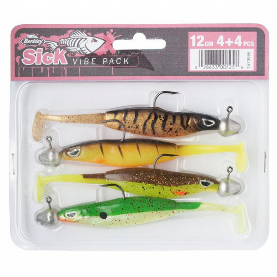 Berkley Sick Vibe 12cm 4pc Pre-Rigged Bismuth in der Gruppe Köder / Gummiköder / Barsch Gummifische & Zander Gummifische bei Sportfiskeprylar.se (1570955)