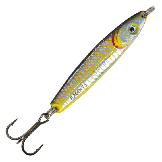 Fladen HoloTwist spoon 18g Yellow Black Silver in der Gruppe Köder / Blinker bei Sportfiskeprylar.se (16-1218-5)