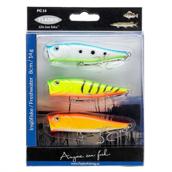 Fladen Popper 8,7cm Floating 3-pack in der Gruppe Köder / Köder Sets / Köder Sets Barsch bei Sportfiskeprylar.se (16-7540)