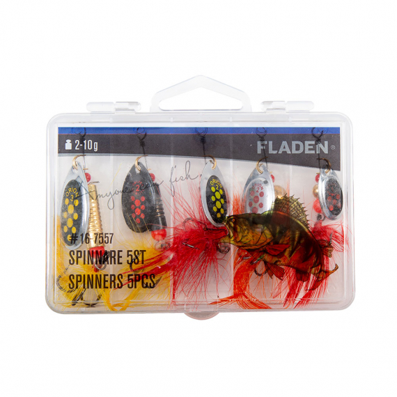 Fladen Spinners 2-10g 5pcs In Plastic Box in der Gruppe Köder / Spinner bei Sportfiskeprylar.se (16-7557)