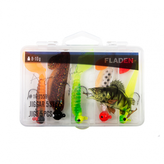 Fladen Jigs 8-10g 5pcs In Plastic Box in der Gruppe Köder / Köder Sets bei Sportfiskeprylar.se (16-7559)