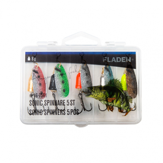 Fladen Sonic Spinners 8g 5pcs In Plastic Box in der Gruppe Köder / Spinner bei Sportfiskeprylar.se (16-7561)