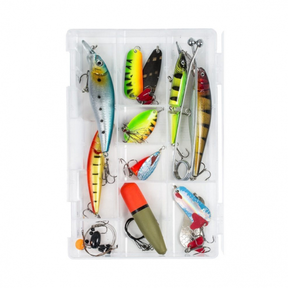 Fladen Target Hecht Box m. Köder und Zubehör in der Gruppe Verwahrung / Boxen & Dosen / Köderboxen bei Sportfiskeprylar.se (16-7597)